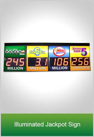 Illuminated Jackpot Sign